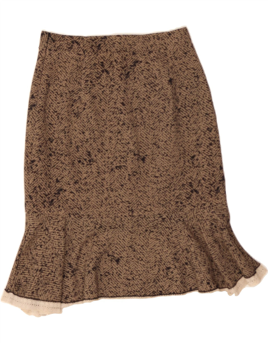 OTTOD'AME Womens Trumpet Skirt W32 Large Brown Chevron Vintage Ottod'Ame and Second-Hand Ottod'Ame from Messina Hembry 
