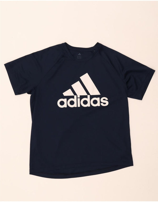 Мужская футболка Adidas Climalite с графическим рисунком, большой темно-синий полиэстер