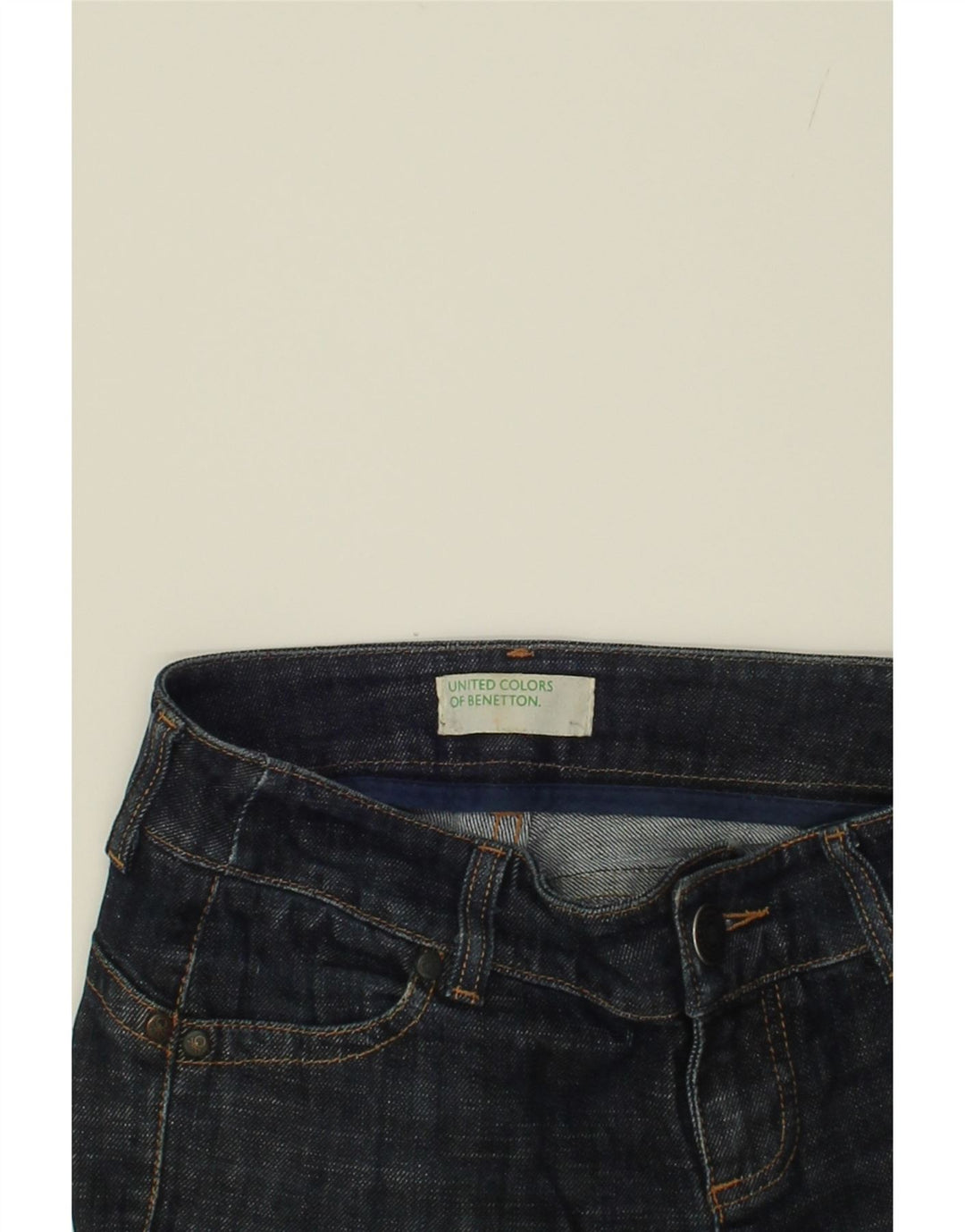 BENETTON Womens Skinny Jeans W28 L32 Navy Blue Vintage Benetton and Second-Hand Benetton from Messina Hembry 