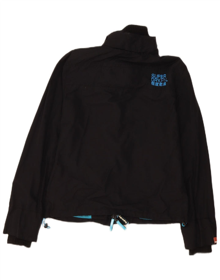 Женская ветровка Superdry The Windcheater UK 16, большая черная нейлоновая куртка