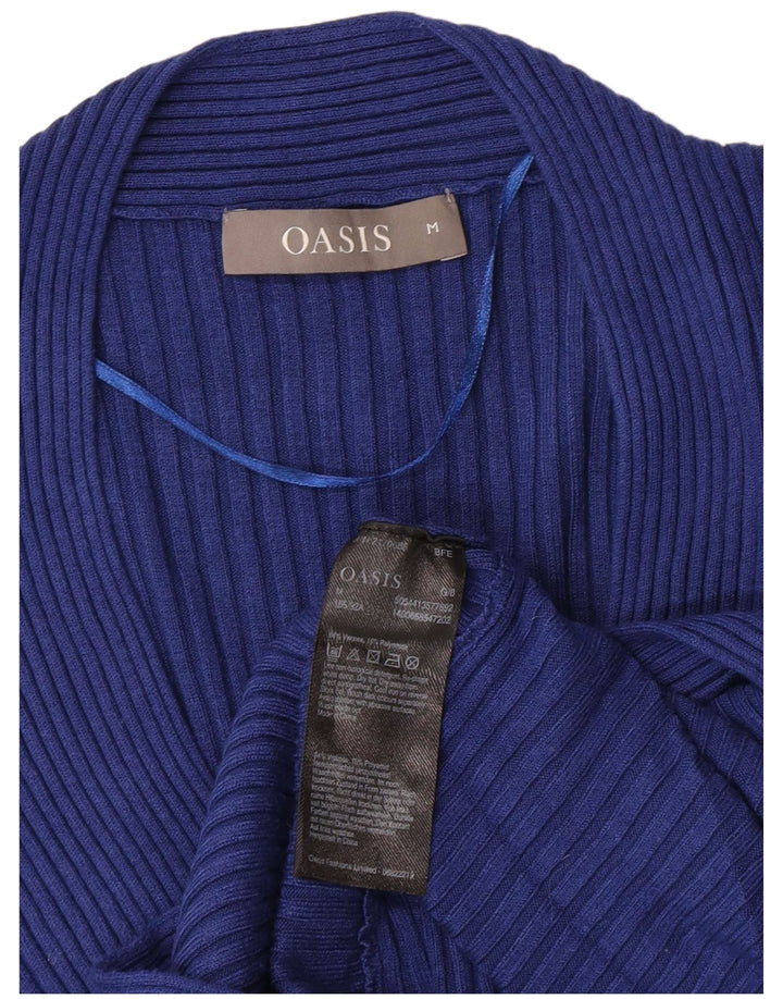 Женский джемпер с v-образным вырезом Oasis UK 12, средний синий вискоза