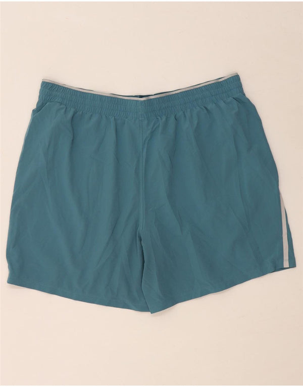 Мужские спортивные шорты UNDER ARMOR XL, синие, полиэстер с цветными блоками