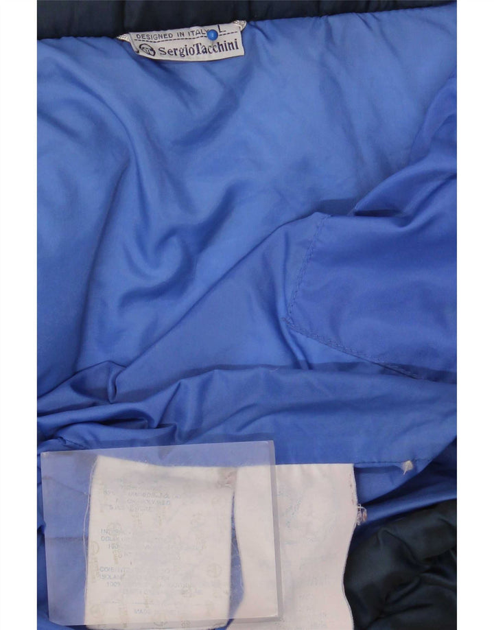 Мужская утепленная куртка с капюшоном Sergio Tacchini UK 40, большая темно-синяя, полиамид