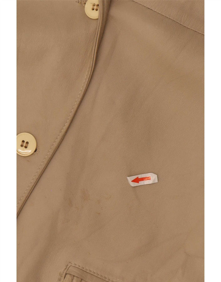Женская кожаная куртка свободного кроя Equipe IT 42 Medium Beige