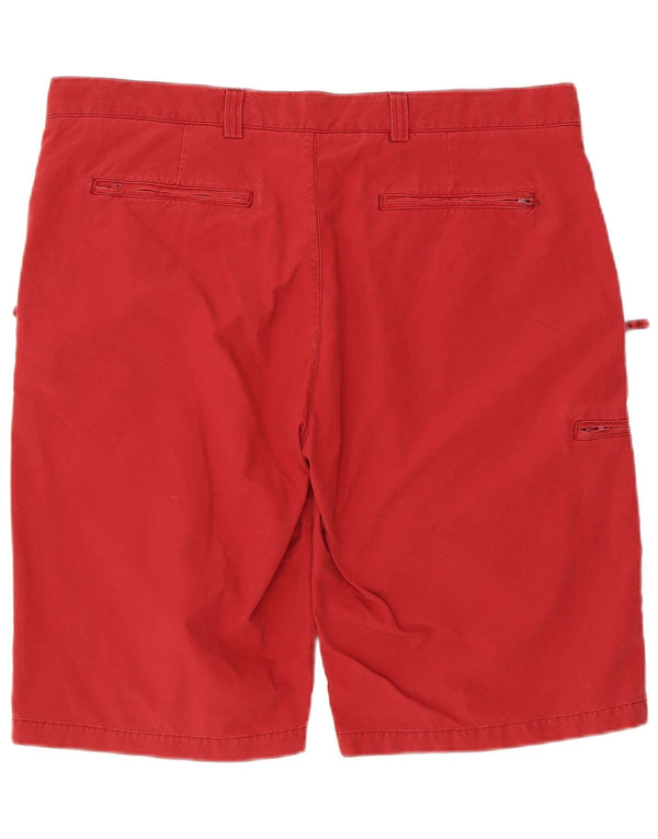 Napapijri Mens Cargo Shorts W38 XL Red Cotton