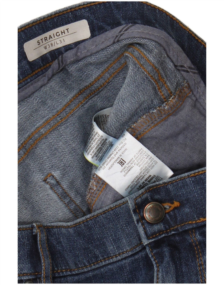 Мужские прямые джинсы Marks & Spencer W38 L31 синие, хлопок