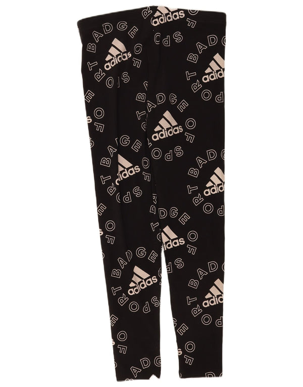 Женские леггинсы Adidas с рисунком UK 16/18, большие черные хлопковые