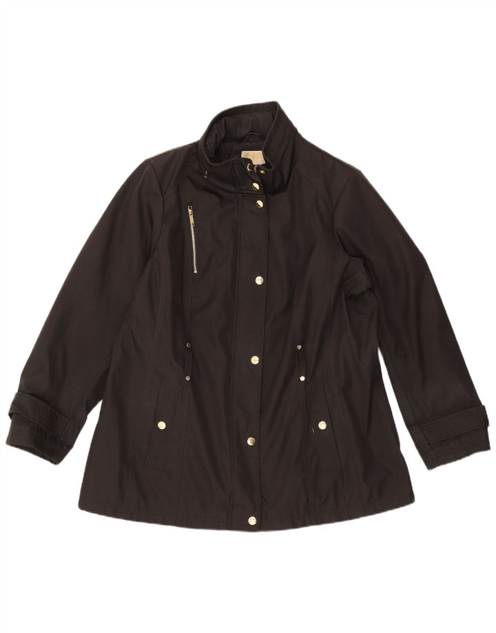 Женская куртка Michael Kors с капюшоном UK 18 XL, черный полиэстер