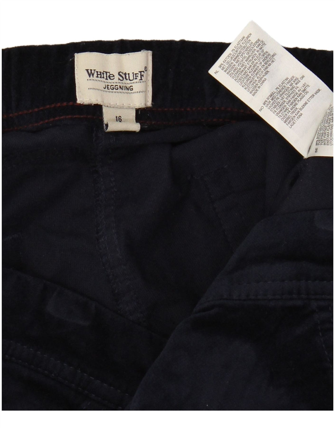 Женские бархатные повседневные брюки WHITE STUFF UK 16, большие W32 L30, темно-синие
