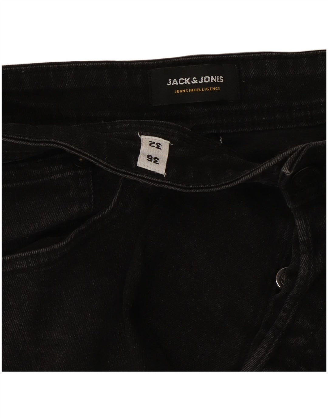 Мужские джинсы GLENN Slim W36 L32 Jack & Jones, черный хлопок