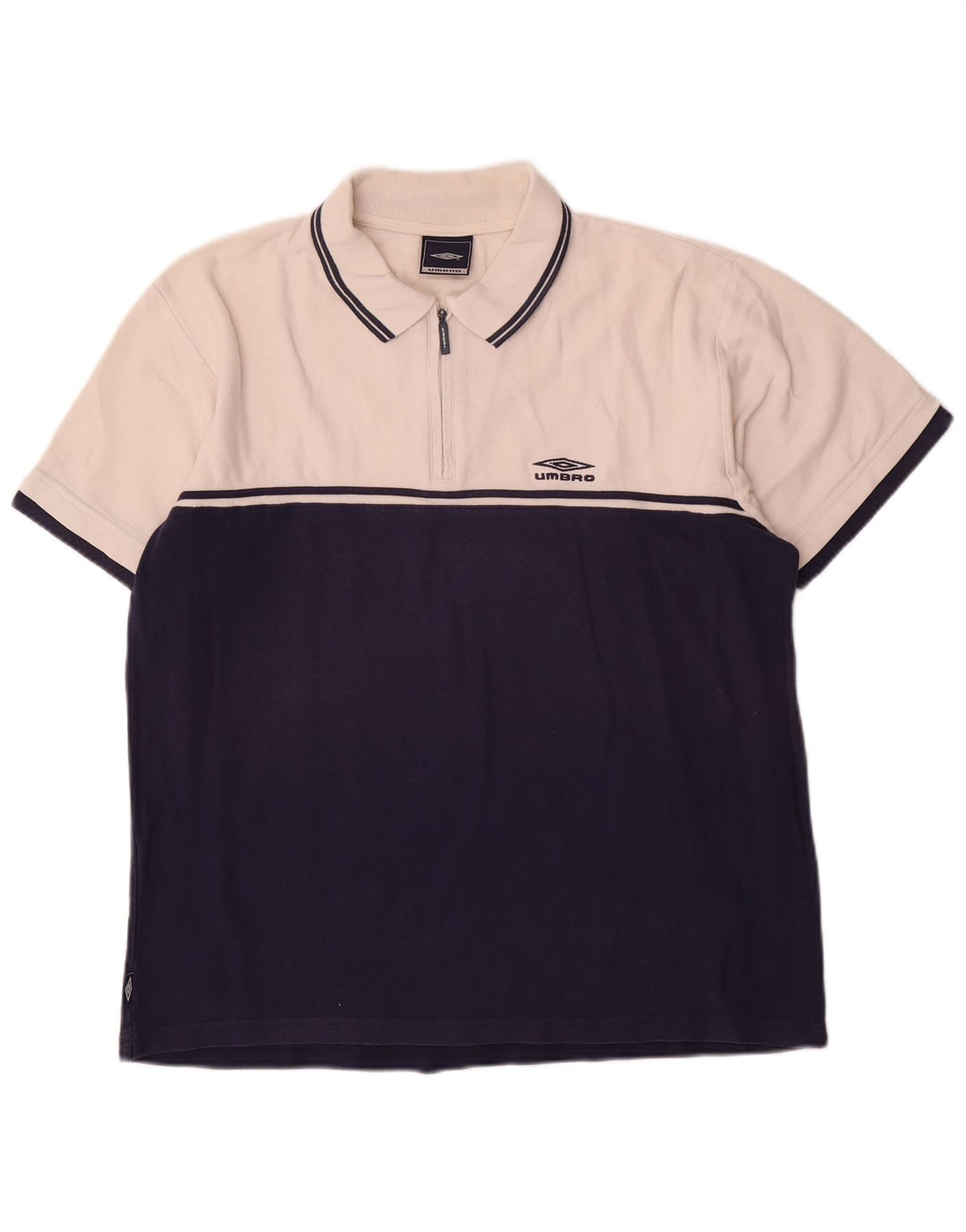 Мужская рубашка-поло Umbro, средний белый цвет, хлопок
