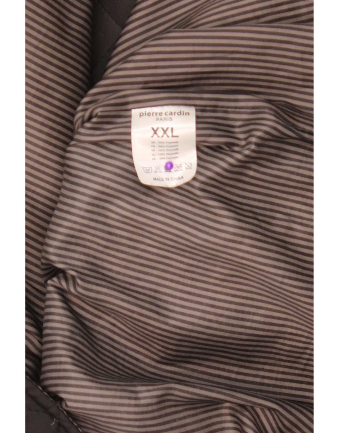 Мужская стеганая куртка Pierre Cardin UK 44 2XL коричневая из полиэстера