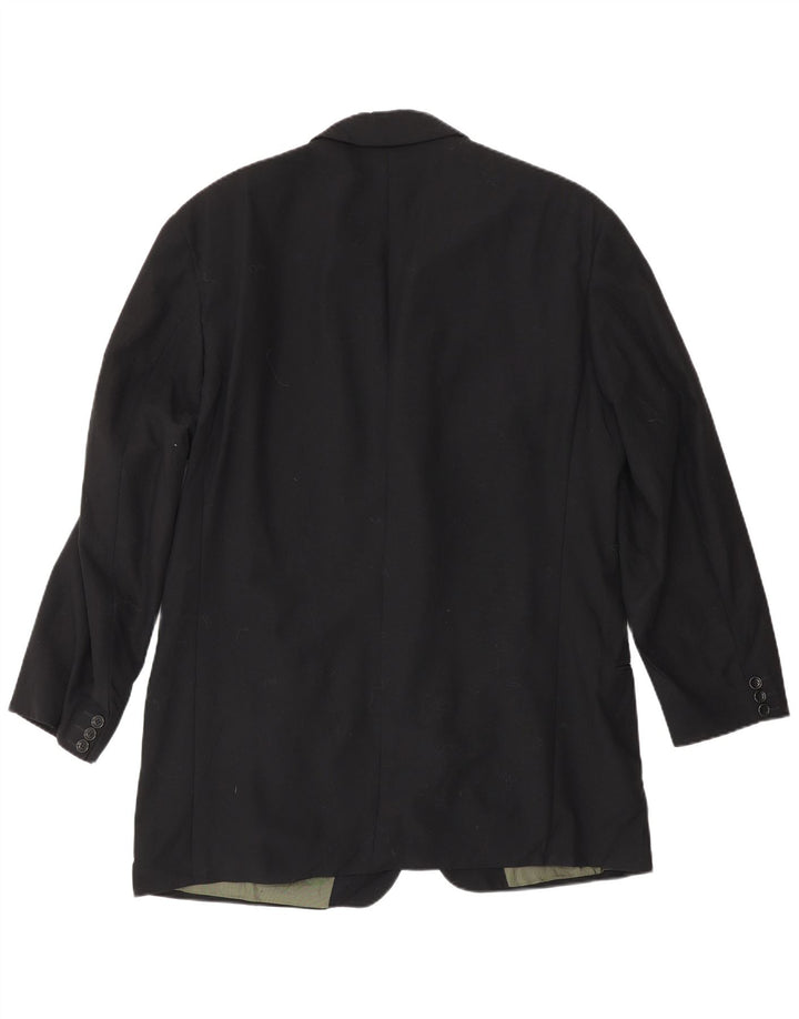 Мужской пиджак Hugo Boss на 3 пуговицах UK 40, большой темно-синий, шерстяной