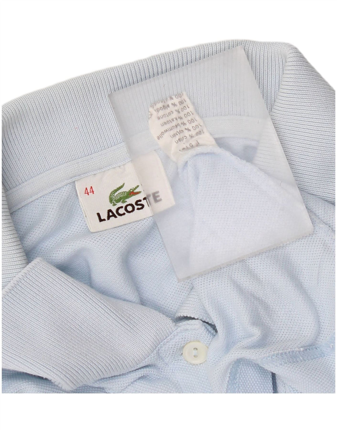 Женская рубашка-поло Lacoste, размер 44, большая синяя, хлопок