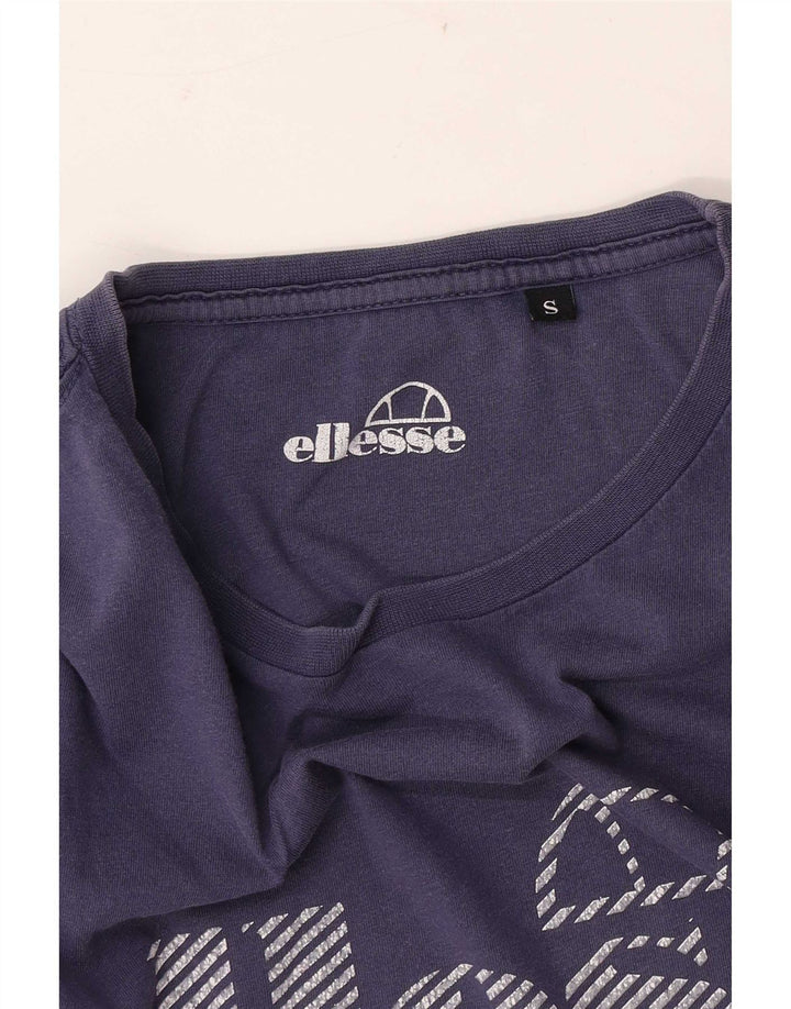 Мужская футболка с рисунком Ellesse, маленькая, темно-синяя