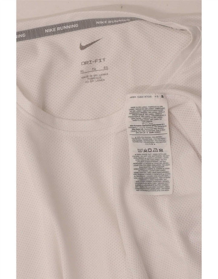 Мужская футболка Nike Dri Fit Top XL, белый полиэстер