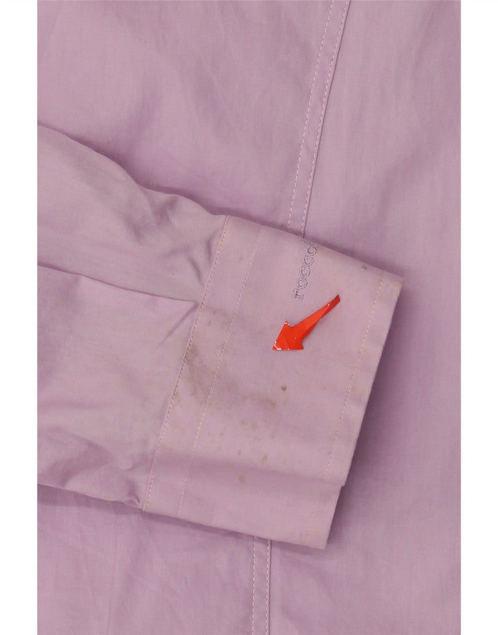 Мужская рубашка Roccobarocco XL фиолетового цвета из хлопка