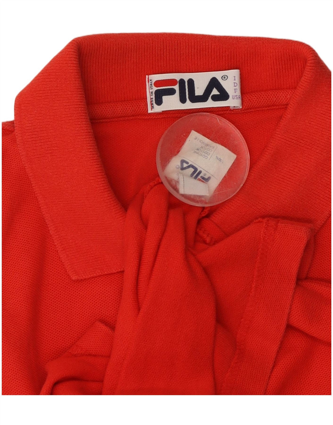 Женская рубашка поло без рукавов FILA IT 46, большая красная, хлопок