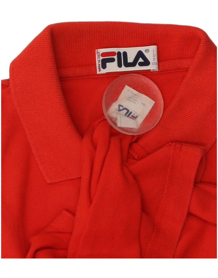 Женская рубашка поло без рукавов FILA IT 46, большая красная, хлопок