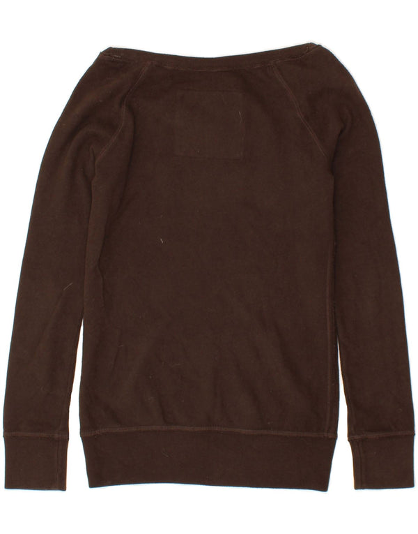 Женский свитшот с рисунком HOLLISTER UK 6 XS, коричневый хлопок