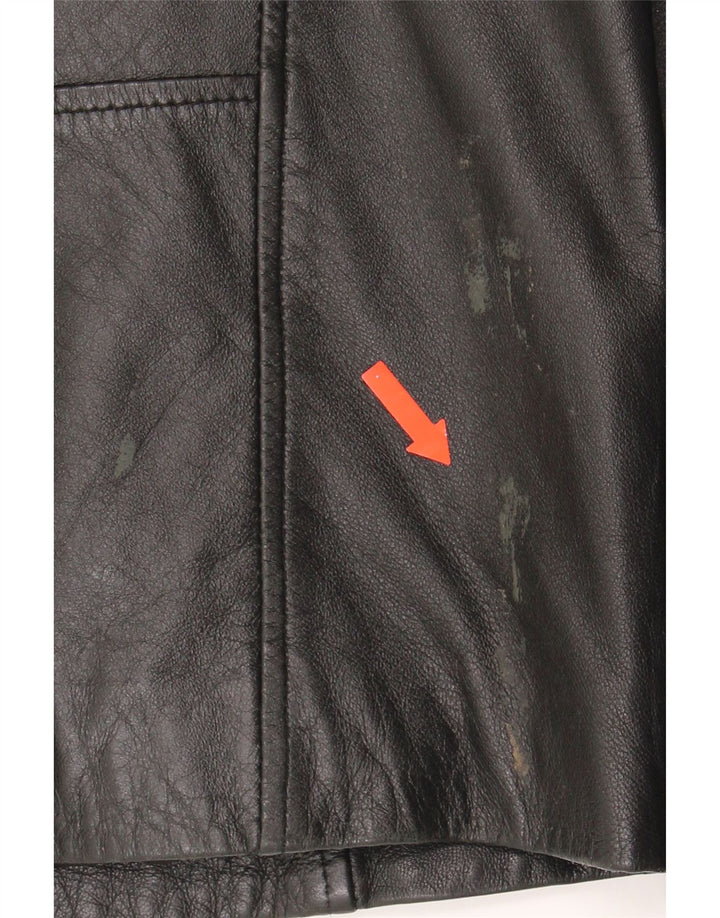 PETER WERTH Womens Leather Jacket UK 18 XL Black Leather Vintage Peter Werth and Second-Hand Peter Werth from Messina Hembry 
