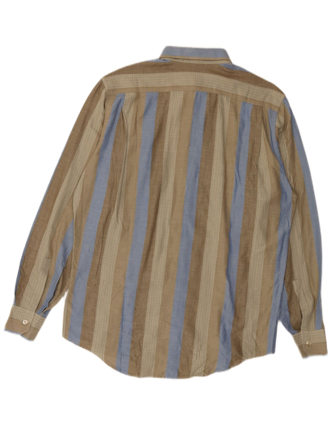 Мужская рубашка VINTAGE, размер 40, средний цвет хаки, в полоску