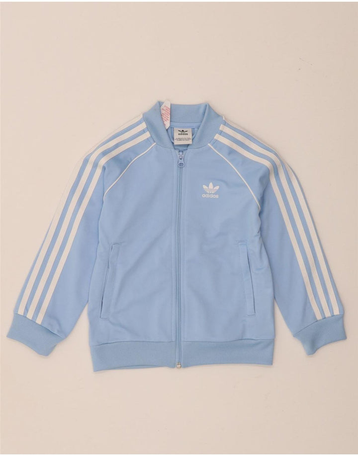 Спортивный костюм Adidas для мальчиков, верхняя куртка 5-6 лет, синий полиэстер
