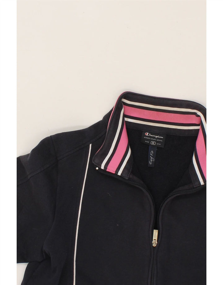 CHAMPION Womens Easy Fit Tracksuit Top Jacket Medium Navy Blue Cotton Vintage Champion and Second-Hand Champion from Messina Hembry 