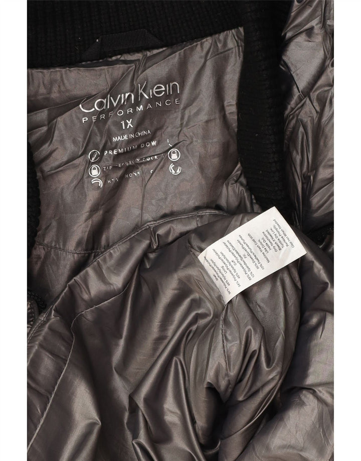 Женская утепленная куртка оверсайз Calvin Klein UK 18 XL, серый полиэстер