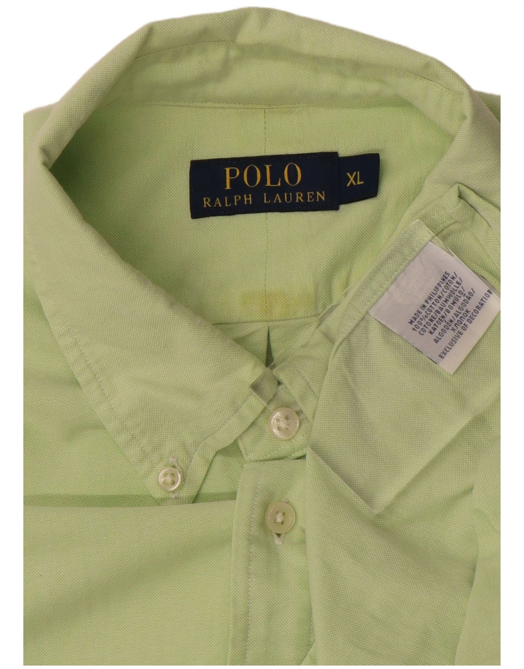 Мужская рубашка POLO RALPH LAUREN XL, зеленый хлопок