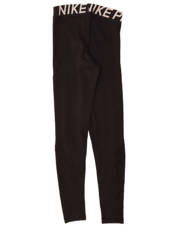 Женские леггинсы с рисунком Nike UK 10, маленькие черные полиэстер