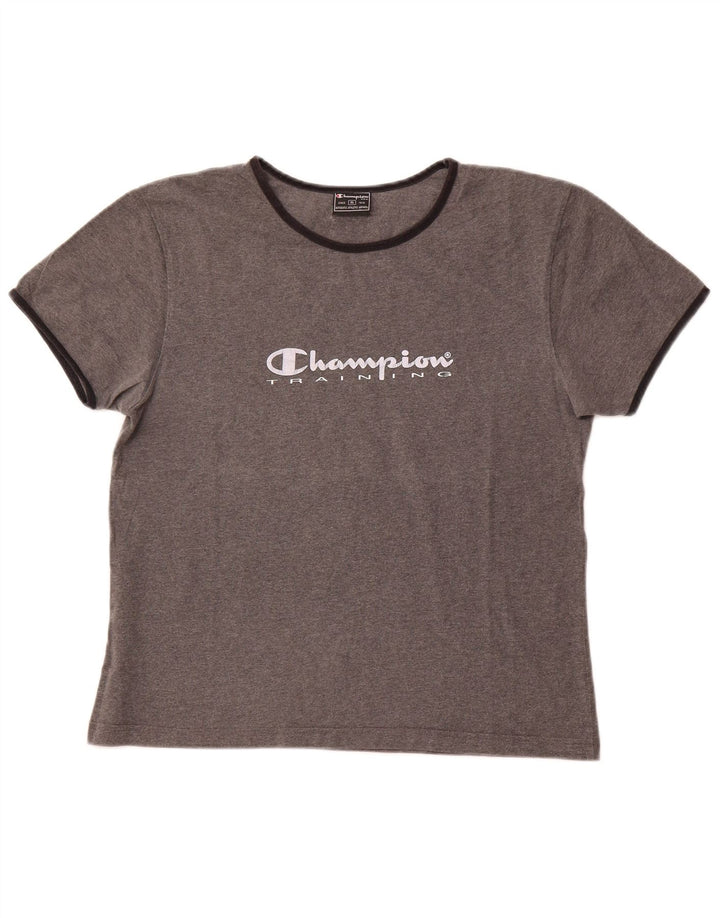 Женская футболка с рисунком CHAMPION Top UK 18 XL, серый хлопок