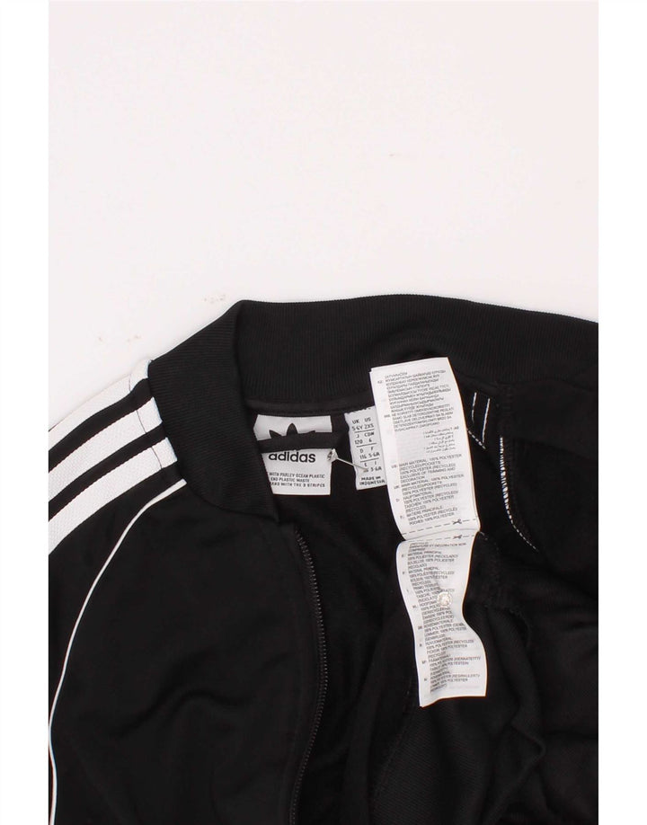 Спортивный костюм Adidas для девочек, верхняя куртка 5-6 лет, черный полиэстер