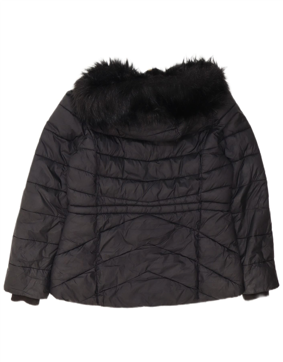 Женская утепленная куртка с капюшоном Barbour UK 14, большой черный полиэстер