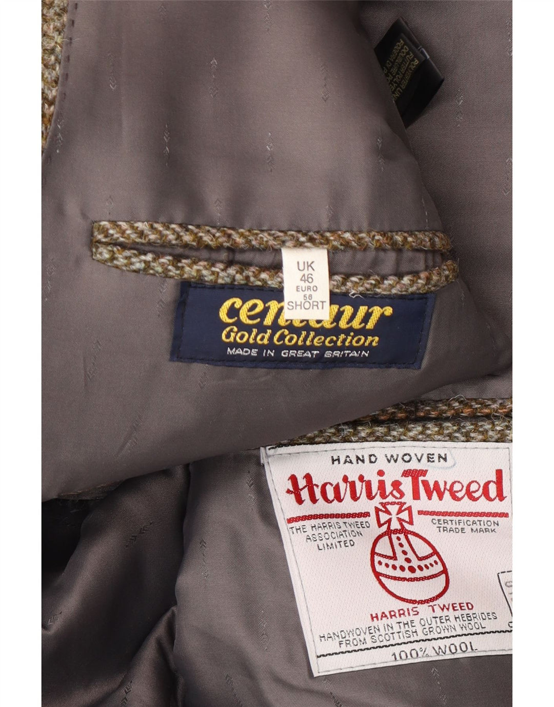 Мужской пиджак HARRIS TWEED на 2 пуговицах, Великобритания, 46, 3XL, зеленый, шерсть с рисунком «елочка»