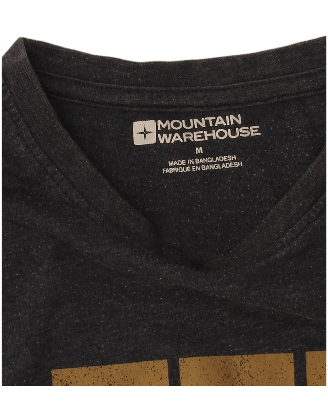 Мужская футболка с графическим рисунком Mountain Warehouse, средний черный хлопковый топ