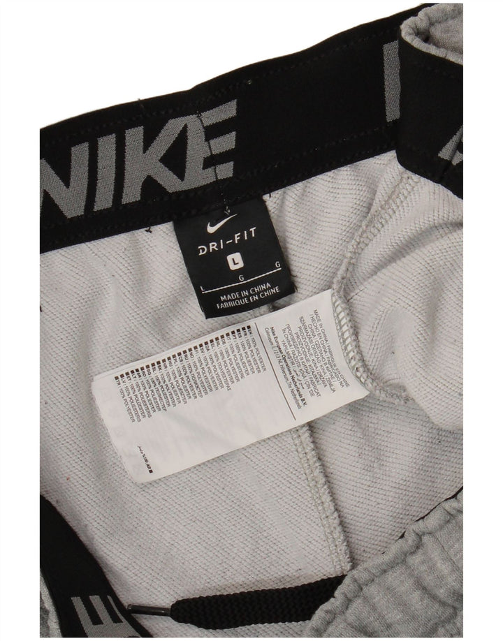 Мужские спортивные брюки Nike Dri Fit, джоггеры, большой серый полиэстер