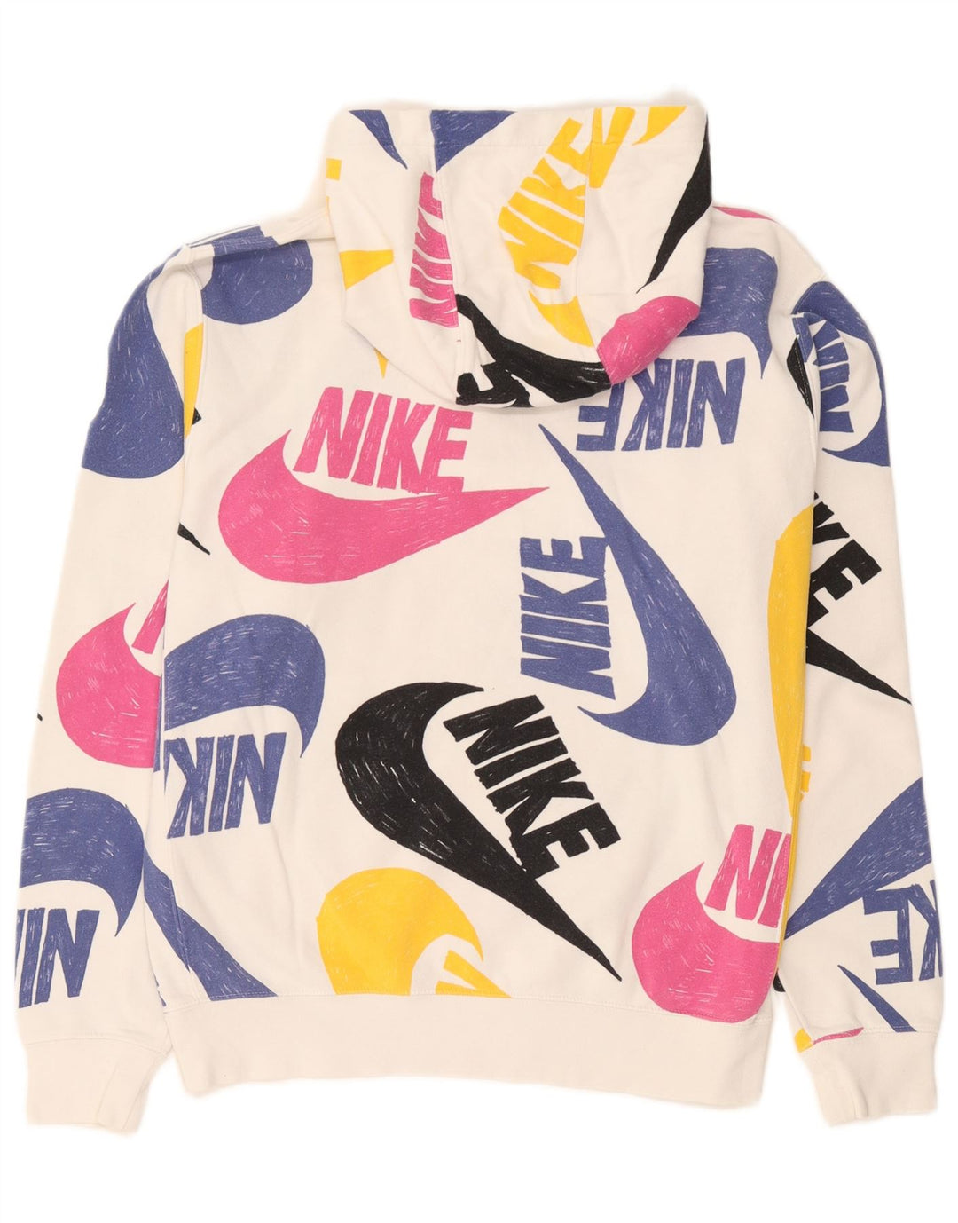 Мужской джемпер с капюшоном с графическим рисунком Nike, средний белый хлопок, хлопок