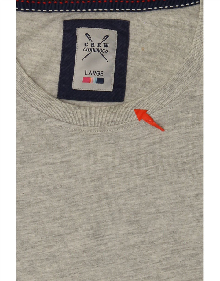 ЭКИПАЖНАЯ ОДЕЖДА Мужская футболка из хлопка большого размера серого цвета