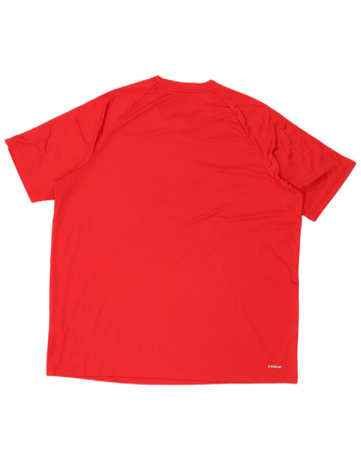 Adidas Мужская футболка Aeroready Top 2XL Красный полиэстер