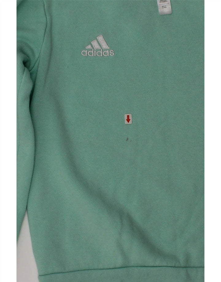 Свитшот Adidas для мальчиков 7-8 лет, зеленый хлопок