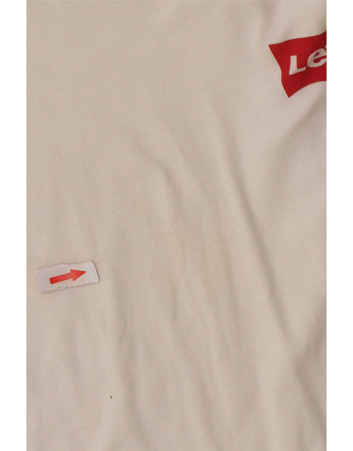 Женская футболка Levi's Top UK 16, большой белый хлопок