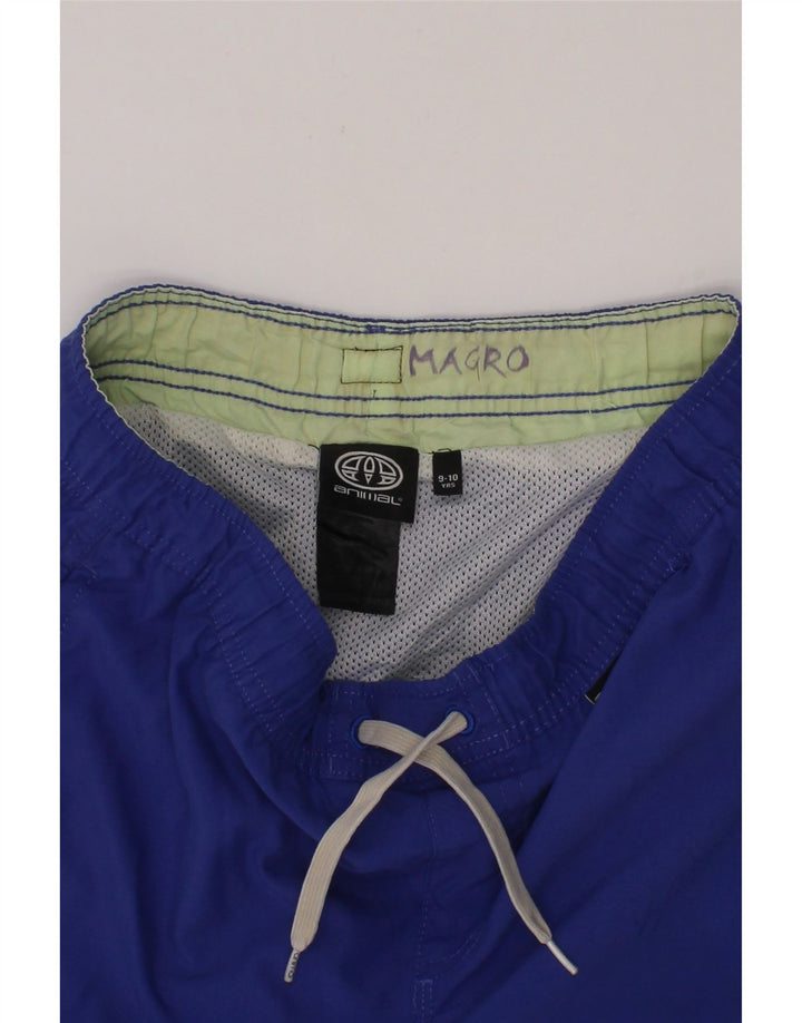 ANIMAL Boys Graphic Swimming Shorts 9-10 Years  Blue Polyester Vintage Animal and Second-Hand Animal from Messina Hembry 
