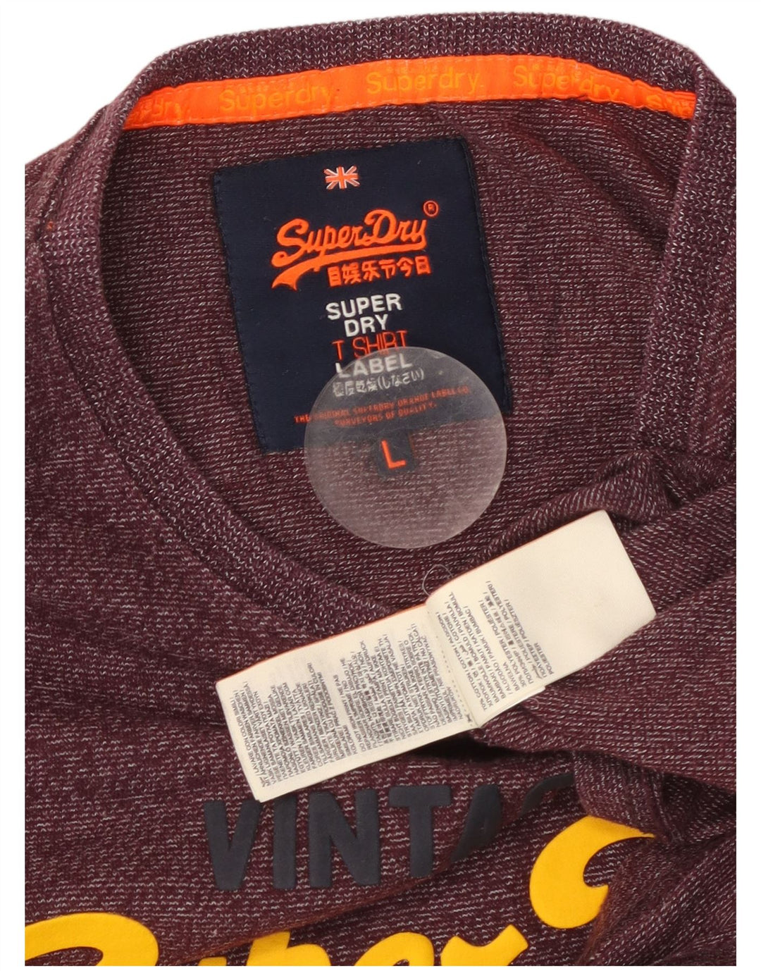 SUPERDRY Мужская футболка с рисунком, верхняя часть, большой бордовый хлопок в тонкую полоску
