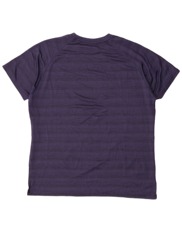 Мужская футболка PUMA Top 2XL Темно-синяя в полоску