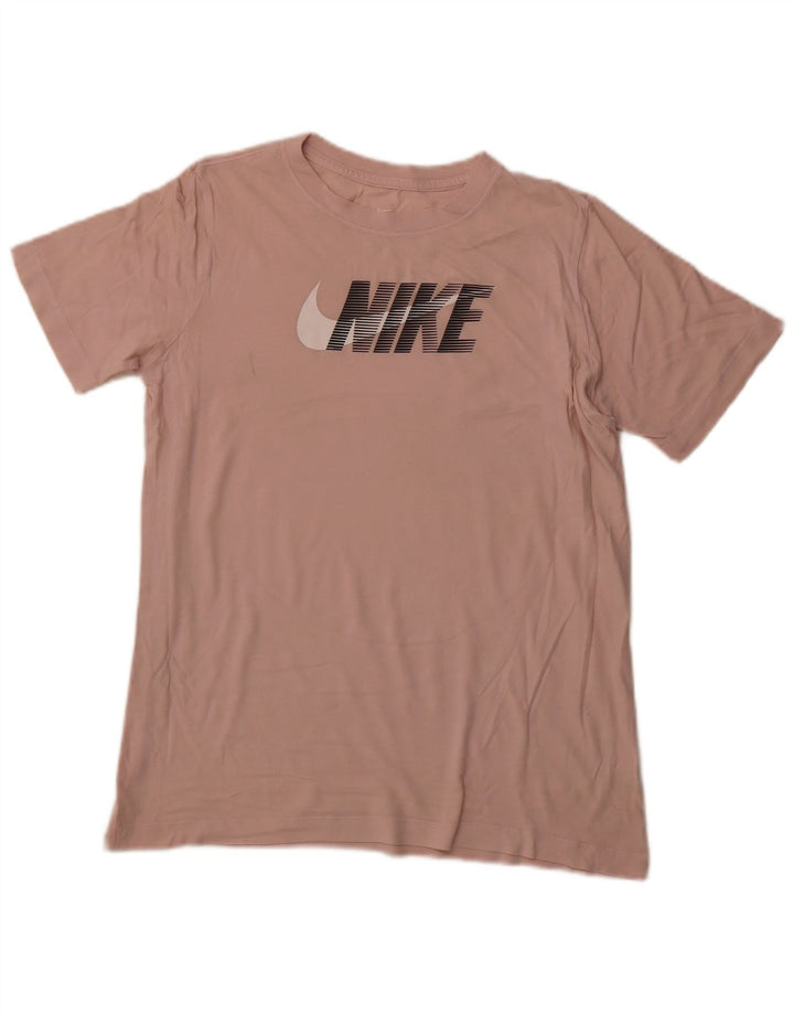 Футболка с рисунком NIKE для мальчиков, топ 13–14 лет, XL, розовая