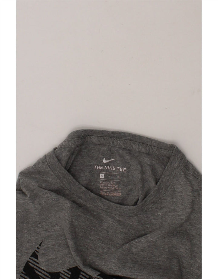 NIKE Mens Athletic Cut Graphic T-Shirt Top Small Grey Vintage Nike and Second-Hand Nike from Messina Hembry 