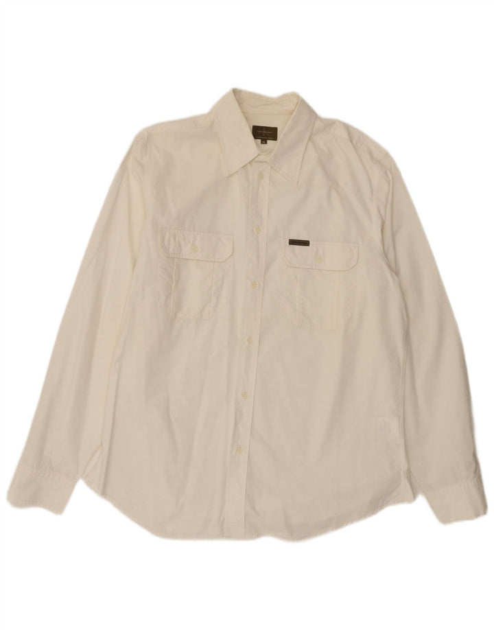 Мужская рубашка Calvin Klein XL из белого хлопка