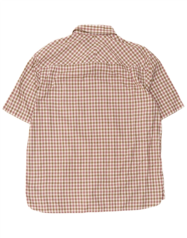 Мужская рубашка с коротким рукавом Fred Perry XL в разноцветную клетку