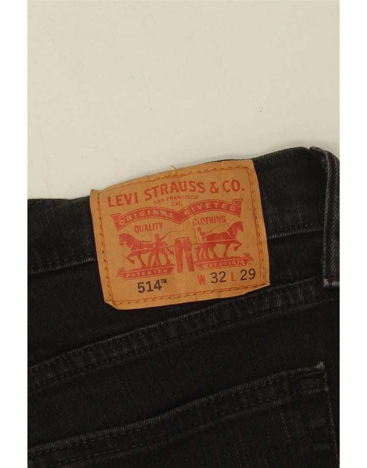 Мужские прямые джинсы Levi's 514 W32 L29, черный хлопок
